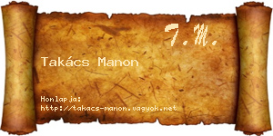 Takács Manon névjegykártya